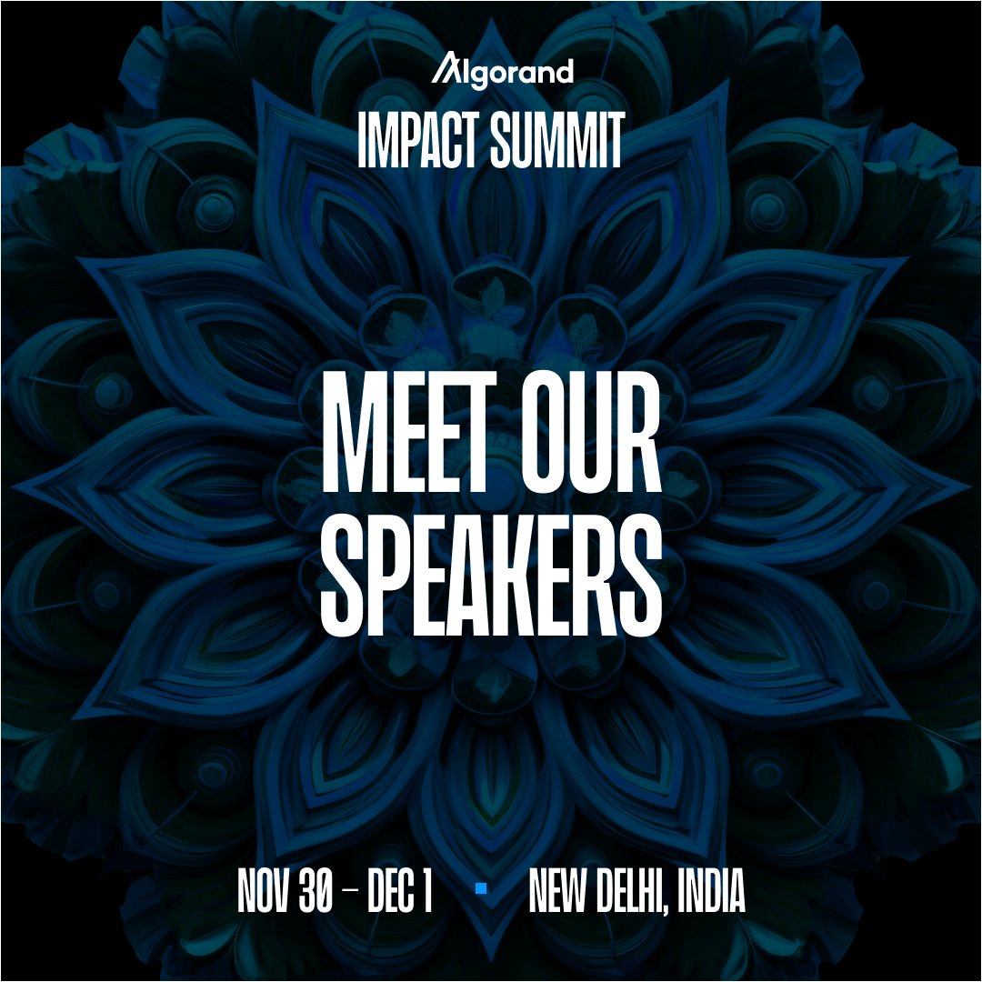 The #AlgoImpactSummit is just around the corner 🇮🇳

Meet our wonderful speakers who will be presenting ⬇️

🔗 algorand.foundation/impact-summit?…