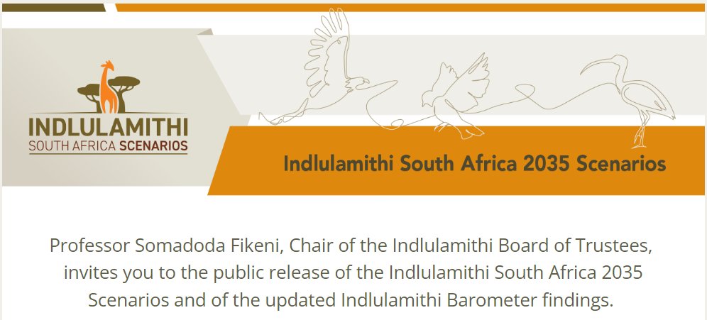 SAScenarios2030's tweet photo. Today, we release the #IndlulamithiScenarios for 2035 and the 2023 #IndlulamithiBarometer. Join us live today at 10:00 AM to learn more about #SouthAfrica's outlook in the coming years. https://t.co/5j31oclw0b https://t.co/JCTu5RpR9h