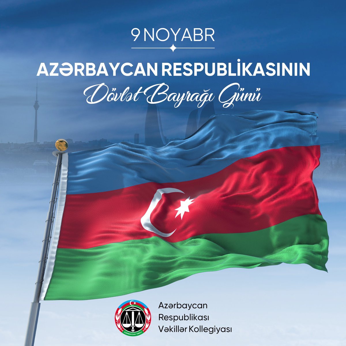 Alimirzaevvv's tweet photo. Üç rəngli bayrağınla məsud yaşa!
#BayraqGünü
#9noyabr https://t.co/m1ZbfIICbY