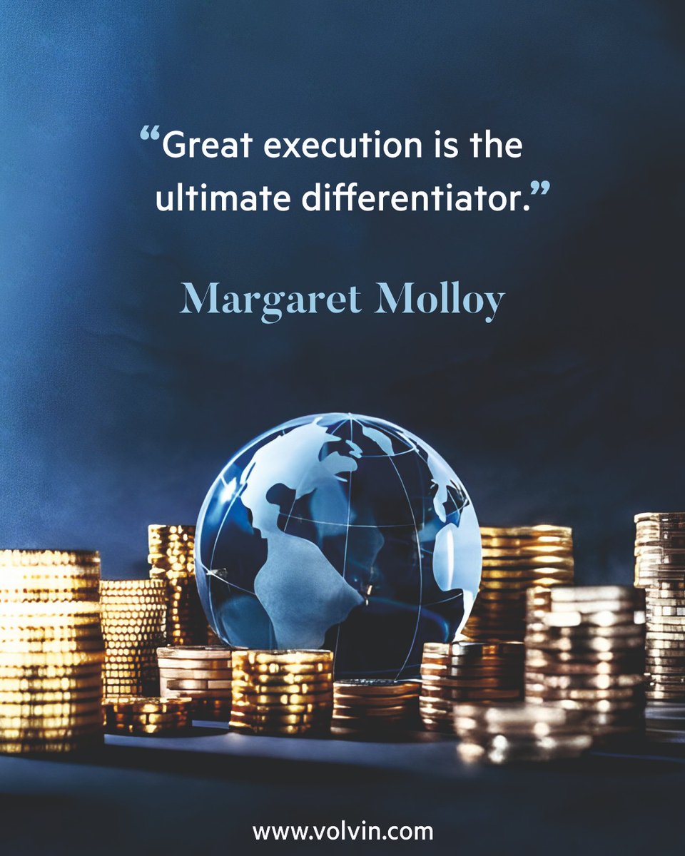 Volvinlimited's tweet photo. Great execution is the ultimate differentiator.

#volvinlimited #learnandgrow #margaretmolloy #quoteoftheday #business #sucess #execution https://t.co/dcTqAgJANc