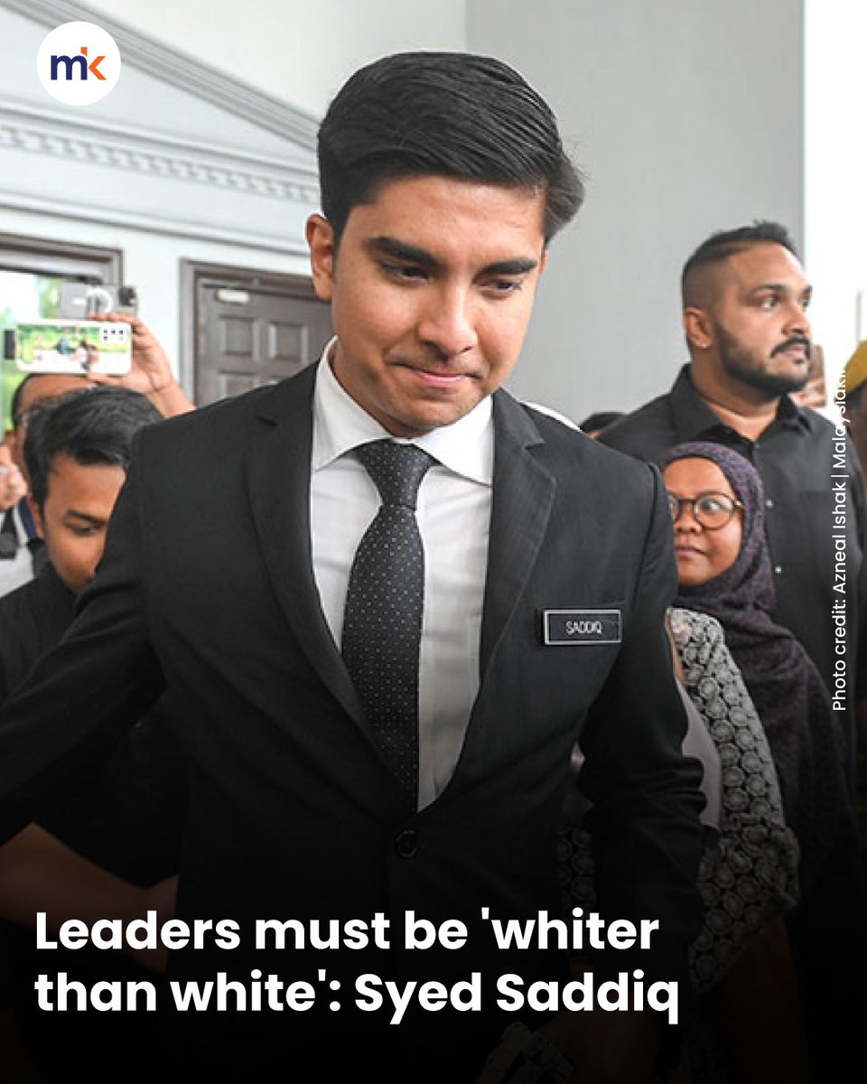 malaysiakini's tweet photo. Hinting at his political future, Muda president Syed Saddiq Abdul Rahman said good leaders in Malaysia must be "whiter than white".

He dropped the cryptic phrase after the Kuala Lumpur High Court earlier today found him guilty in an RM1.12 million misappropriation case and sentenced him to seven years in jail and RM10 million fine (however, there is a stay of execution on the sentence pending appeal).

Full story: https://t.co/kbWEAHCMF2