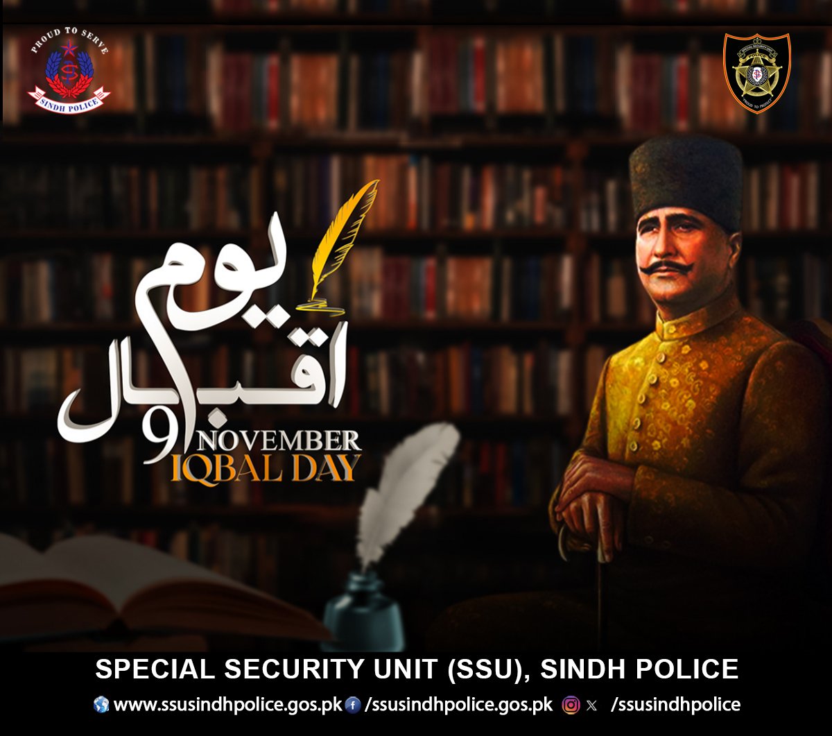 ssusindhpolice's tweet photo. Remembering the poet of nation, Allama Muhammad Iqbal

#SSU #IqbalDay #AllamaIqbal #اقبال_ڈے #SindhPolice https://t.co/GI0km2Dj6V