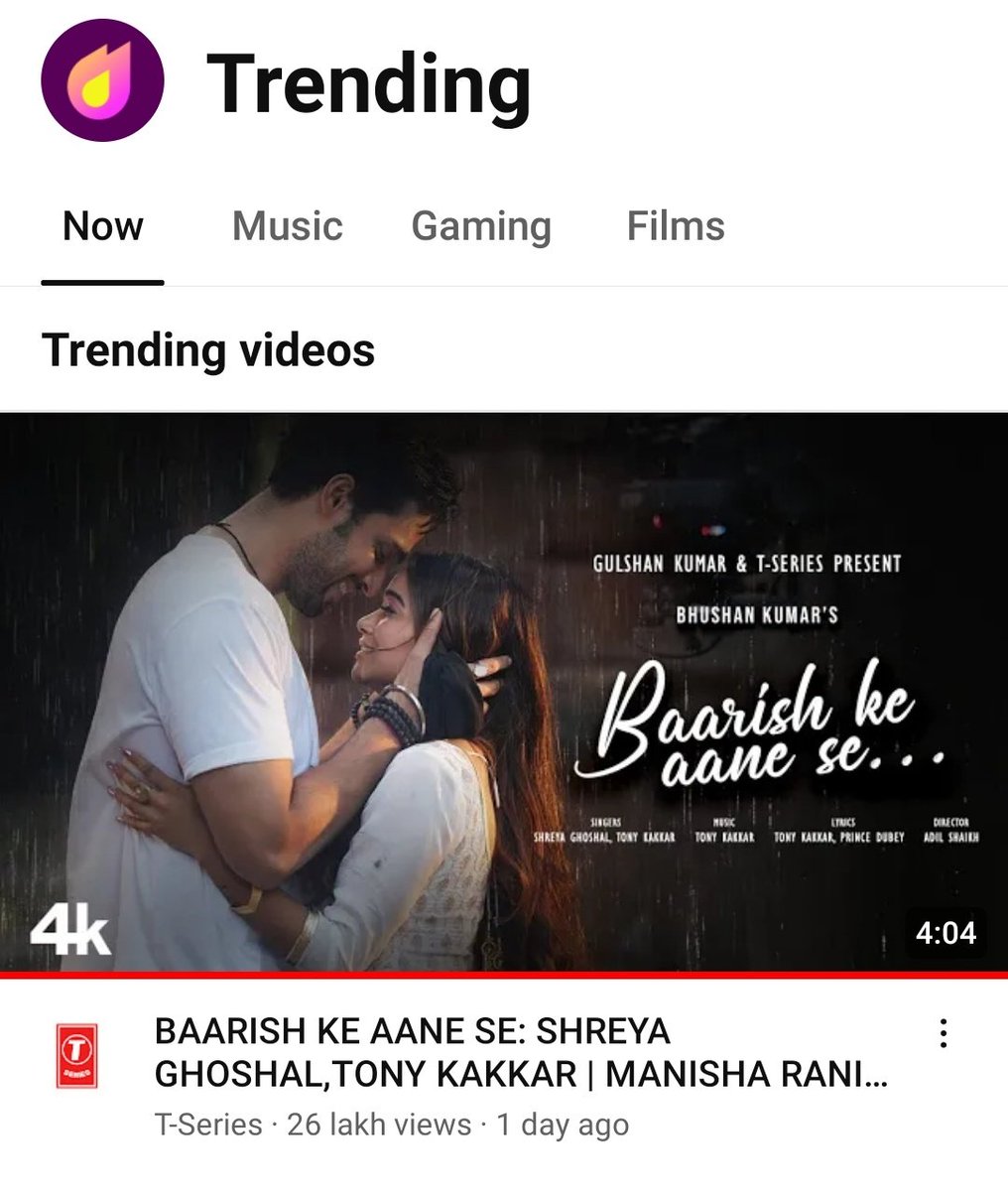 jahnavi__jaanu's tweet photo. #BaarishKeAaneSe is #trending1 overall India and #trending2 in music section. 
2.6M views done✅
Keep Streaming and Share to new audience to get better reach🙏
Please stream #Bolero too🤗
#ManishaRani #ParthSamthaan 
#Elvisha #ElvishYadav https://t.co/egJfM7KxU5