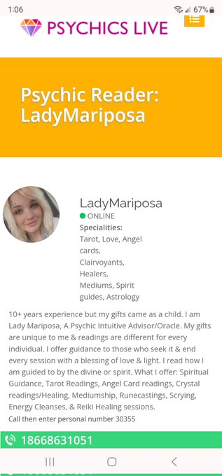 @PsychicsLiveTV #LadyMariposa  https://t.co/p0Q0Bp4b50 https://t.co/7VhVihZtOs<a class="tags" target="_blank" title="On Twitter" href="/?out=eyJ0eXAiOiJKV1QiLCJhbGciOiJIUzUxMiJ9.eyJpYXQiOjE3MjU2NzU0NDksImlzcyI6InR3cG9ybnN0YXJzLmNvbSIsIm5iZiI6MTcyNTY3NTQ0OSwiZXhwIjoxNzU3MjExNDQ5LCJyZWRpcmVjdF91cmwiOiJodHRwczovL3R3aXR0ZXIuY29tL1BzeWNoaWNzTGl2ZVRWIn0.kbfqcFNZWGjT-rNKQHBriTsvywP0mNKgQ3HFNWx1N_D7nKih7EvIcH_yP_vXMhrCRvDkAkfXRqQW-qeO_6eEpQ">@PsychicsLiveTV</a><a href="/tag/ladymariposa"class="tags">#LadyMariposa</a>
