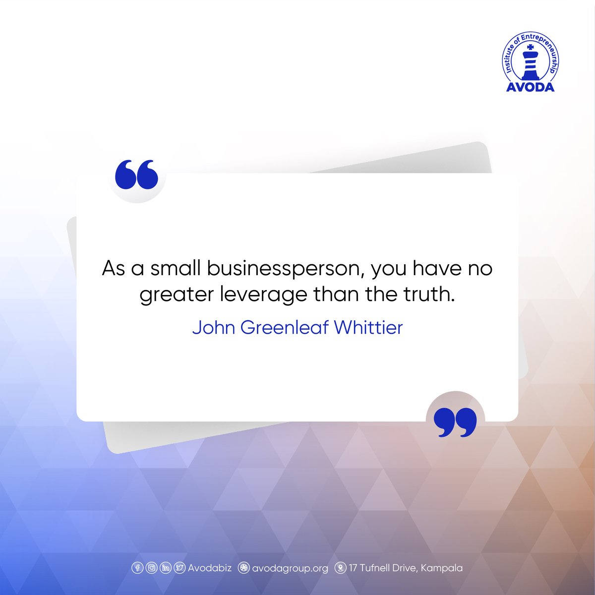 Honesty is your most powerful tool. Embrace the truth; it's your greatest leverage in building genuine connections and lasting success. 🌱🔍

#BusinessIntegrity #HonestyMatters #AvodaSuccess #AvodaGroup #FiatLux