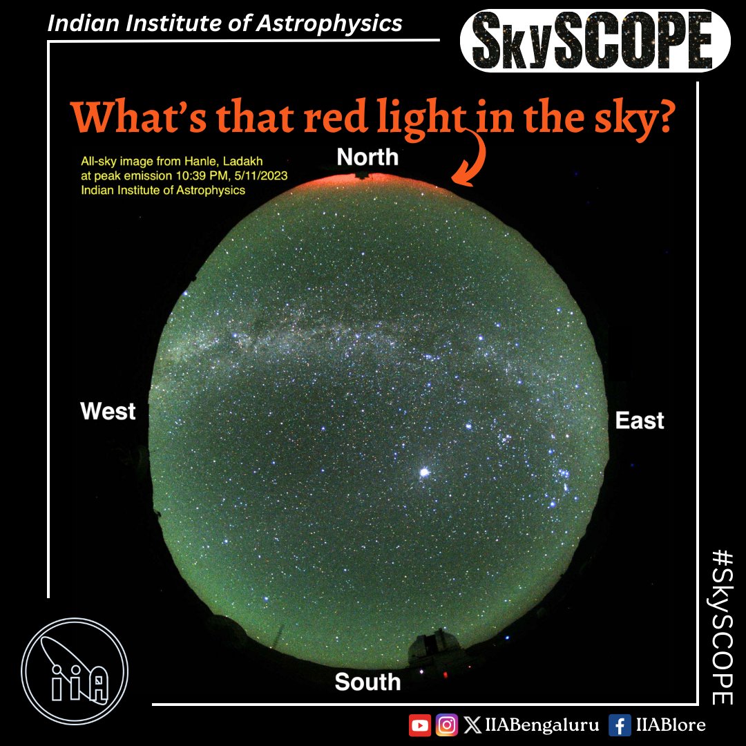 IIABengaluru's tweet photo. Red auroral activity, attributed to a SAR event, was seen on 5 November from our observatories in Hanle and Merak in Ladakh! This was due to a geomagnetic storm caused by a solar storm #Aurora #RedAurora 

@dstindia @asipoec @cessi_iiserkol @dorje1974 @NASASun @spaceweather https://t.co/BlsrMRif9j