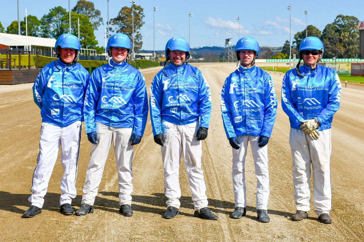 🟦Our Racing For Prostate Cancer silks which support @PCFA will be in action at every race meeting throughout November raising funds and awareness for Prostate Cancer. #ClubMenangle @HRNSW_Harness @Allied_Express