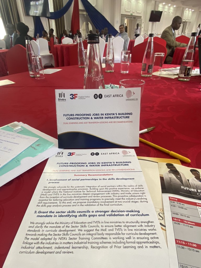 dieastafrica's tweet photo. Big day in #Kenya - we are handing over #TVET recommendations to Kenya’s gov to wrap up over 3 yr #TVET Programme in the construction and water sectors. @DanskIndustri @DTDA_dk https://t.co/3eezDeEpTh