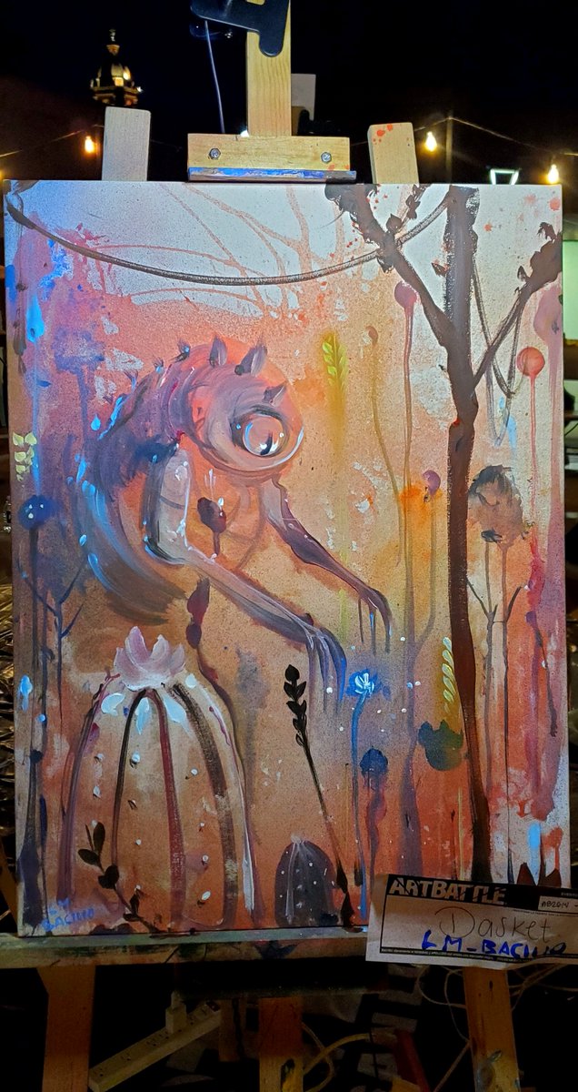 Dasket3's tweet photo. El cuadro ganador de Art Battle 2023 https://t.co/3BvU9SY08L