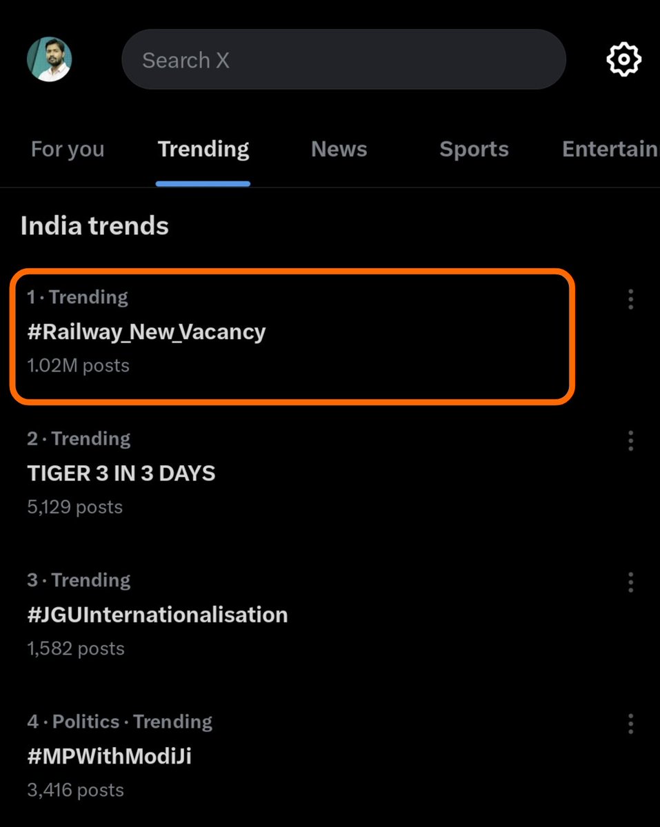 Congratulations for 1M twits on Twitter ☺️☺️
#Railway_New_Vacancy