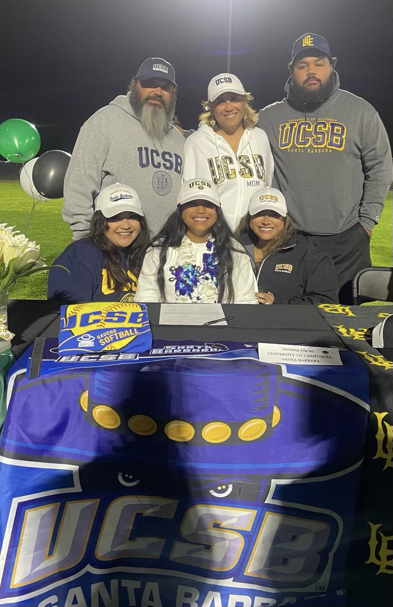 D_maae32's tweet photo. It’s official! Thanks @UCSBSoftball for this opportunity! It is with the grace of God that I stand here grateful for these blessings including my family, teammates, softball sisters, and coaches who have all helped make me who I am today - a Gaucho! @PacHS_Softball @WildcatsWeil https://t.co/g6DNcUR4Bd