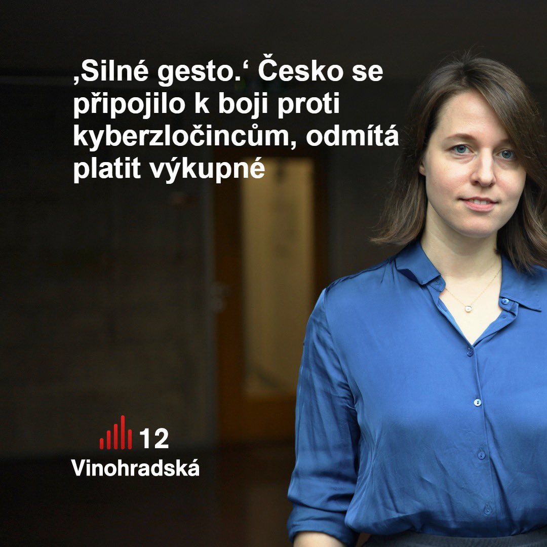 Radiozurnal1's tweet photo. Výkupné kyberzločincům neplatit – shodlo se přes 40 států světa a Česko je mezi nimi. Jak důležité a jak moc závazné je tohle prohlášení? @mskalick ve #Vinohradska12 mluví s reportérkou @CRozhlas @JMagdonova. ➡️ https://t.co/sWAltpPr9Z https://t.co/ivVa5MwmNp