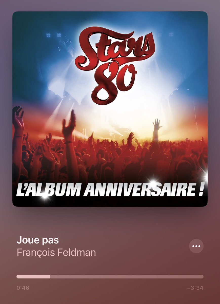 #CeMatinDansMonIPod #FrancoisFeldman en live dans la tournée #Stars80 avec #JouePas 🔥💥🎂