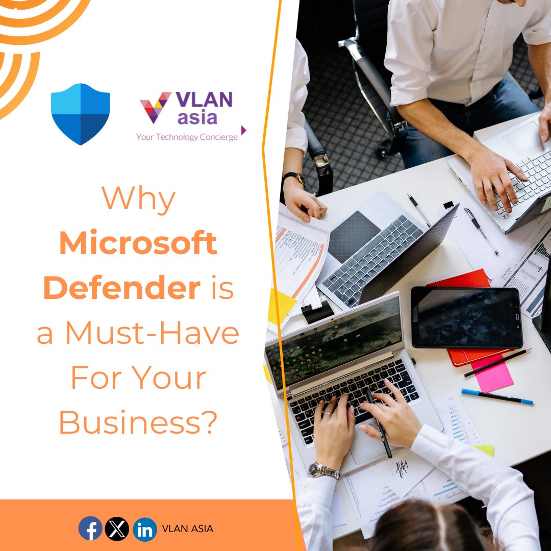 VlanAsia's tweet photo. Microsoft Defender is a cloud-based service that provides comprehensive protection against various types of online threats.

Visit our blog on ‘Enterprise Grade Security with Microsoft Defender for Business’ now: https://t.co/x08RQjPMx4 https://t.co/Yql3pnCmcD