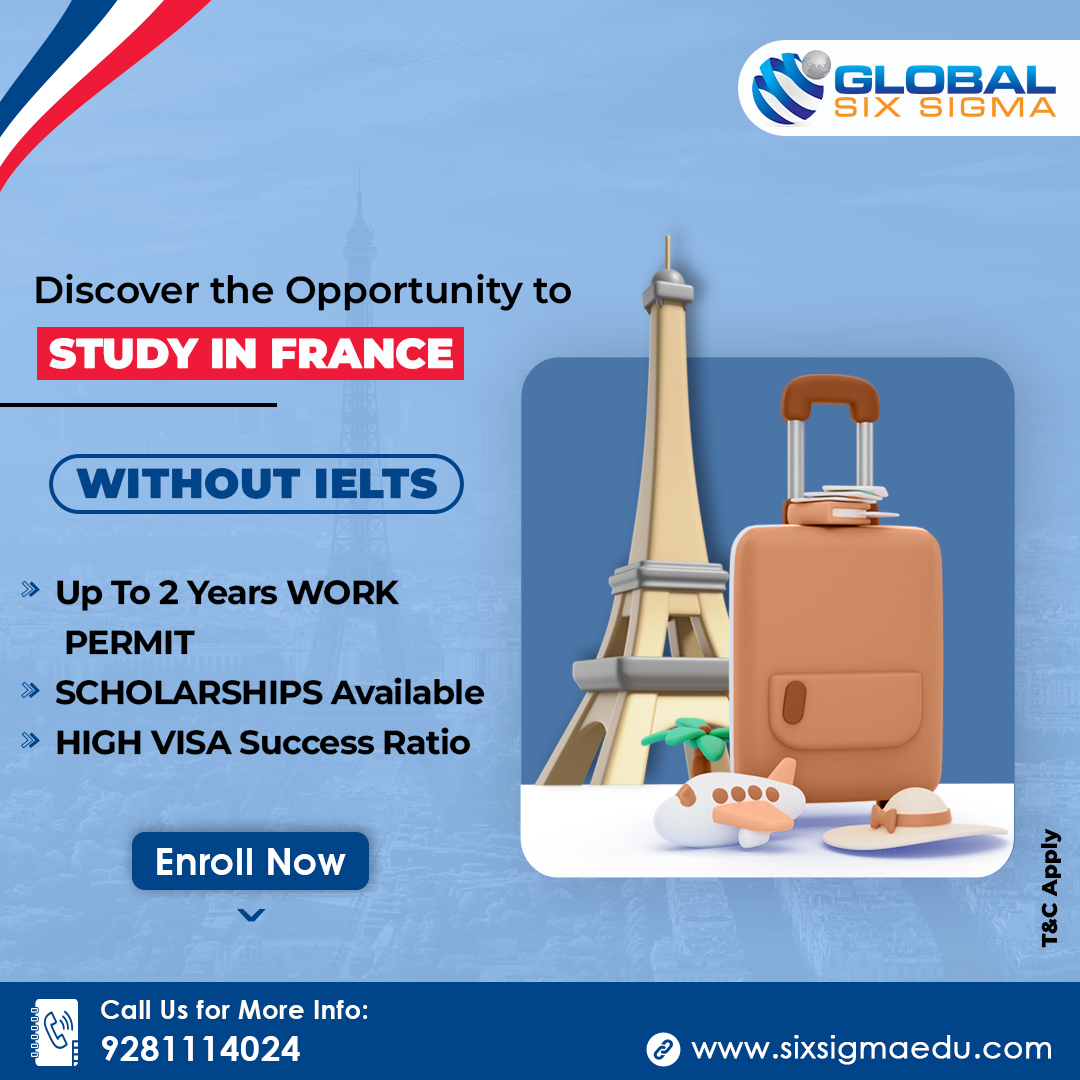 Unlock a world of possibilities with the opportunity to STUDY IN FRANCE! No need for IELTS, and you could be eligible for UP TO 2 YEARS WORK PERMIT. 

Apply now and turn your aspirations into reality: 9281114024.

Click to Join: bit.ly/43fkfhx

#studyinfrance #noielts