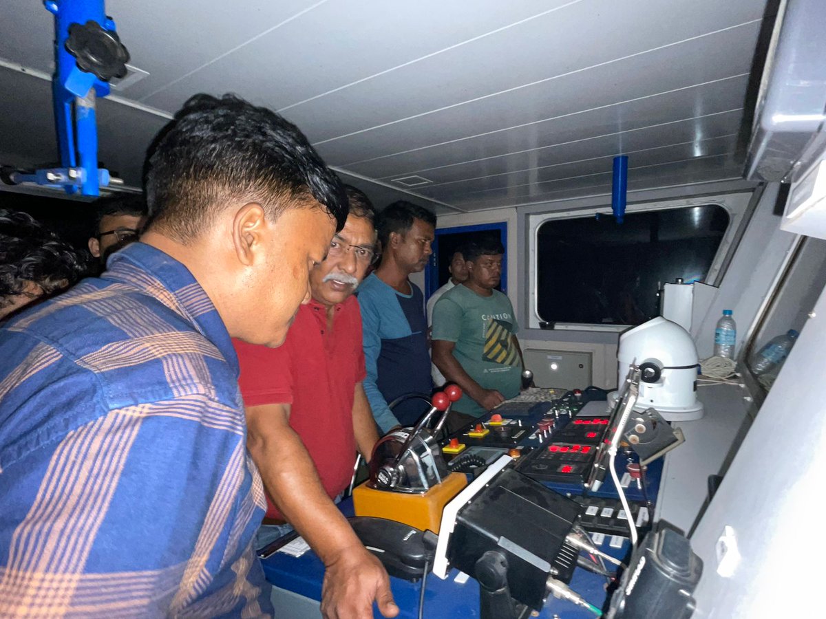 AssamWater's tweet photo. @AssamWater achieved a historic milestone on November 7, 2023. The trial of the Night Navigation application at Jorhat division, is a pioneering step for night ferry in at the Neamati - Aphalamukh route #AssamWaterways #NightNavigation @WorldBank @WBG_Transport @CMOfficeAssam https://t.co/7nQPdzfkAp