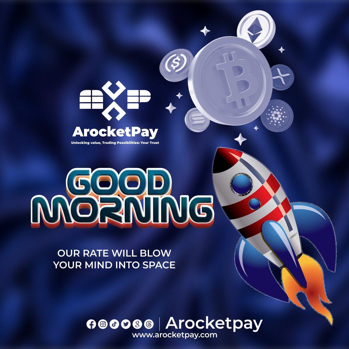 arocketpay's tweet photo. * 📈 Ride the crypto wave with confidence, guided by Arocketpay’s insights. @holy_Alphabet @Bitcoin #arocketpay https://t.co/LBdP4sqhPm #giftcards #entrepreneur 🚀🚀 https://t.co/rpO0cxP8cl