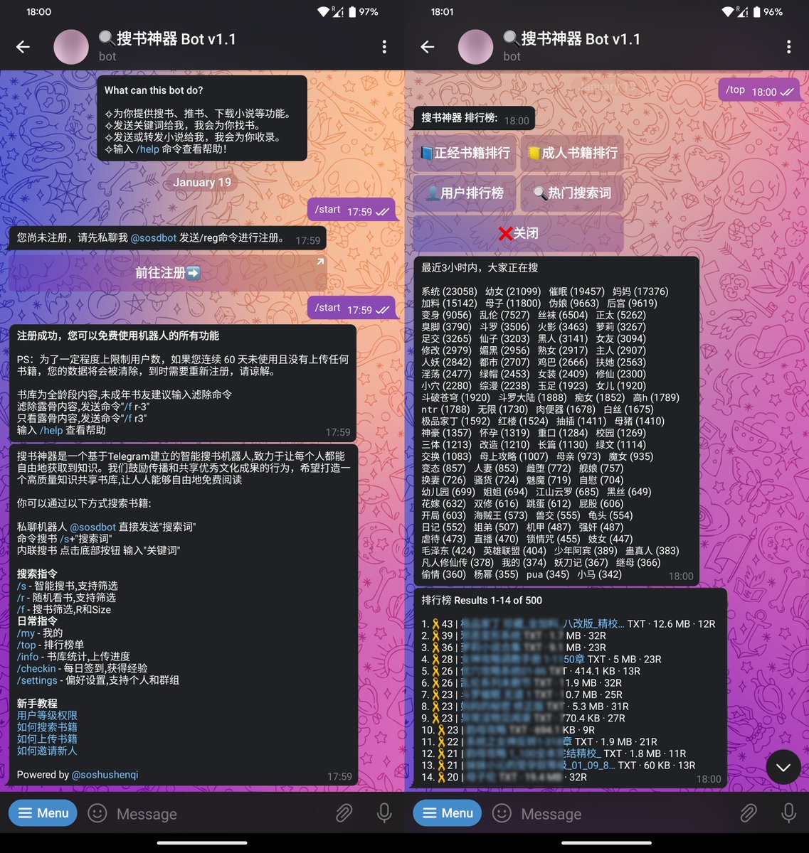 Bitturing's tweet photo. 电子书搜索下载Telegram机器人-搜书神器 Bot

书库累计收录超过115万本书籍

直接发送书名即可获取下载链接

https://t.co/3T0XbjimTK https://t.co/WFb29lB2Do