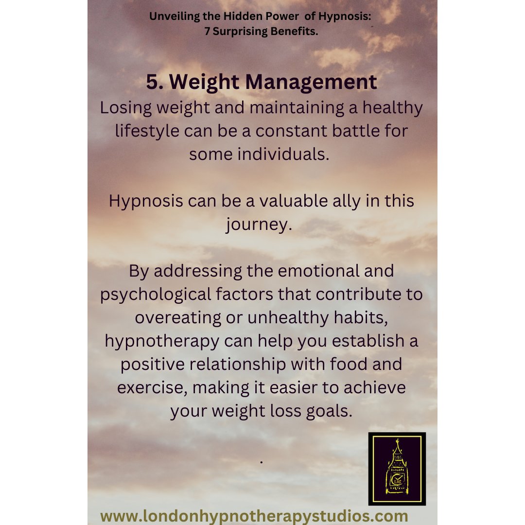 LonHypnoStudio's tweet photo. Hypnotherapy for Weight Management. https://t.co/jN8nWBaiBc