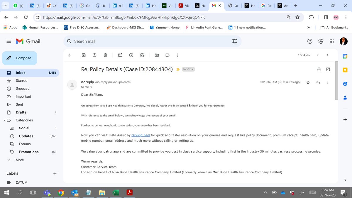 subudey242's tweet photo. Hey @Niva_Bupa, stop with the emails, please. My issue hasn't been sorted, and we haven't even chatted. Mr. Padmesh Nair, can you make sure your support team stops with these emails? Doesn't feel very supportive, you know?
#poorcustomersupport https://t.co/jiwTzjcYF1