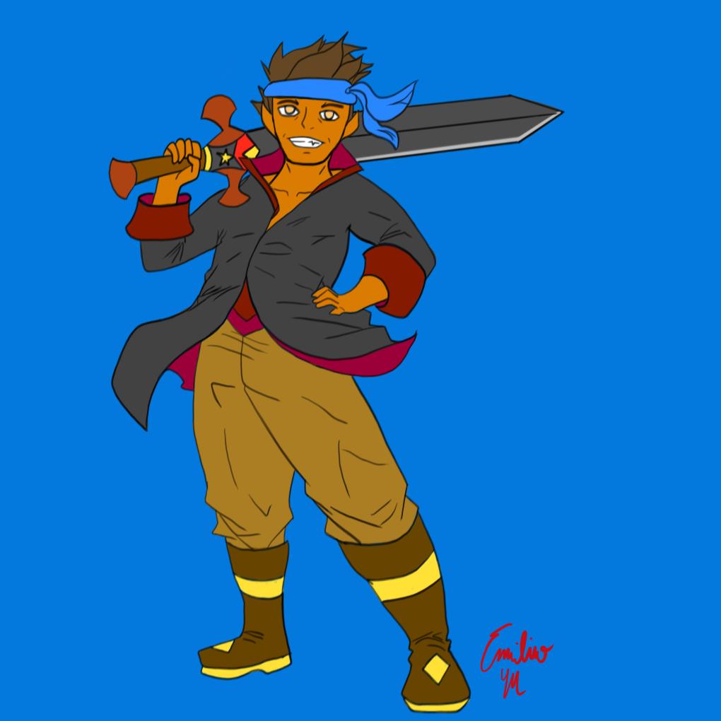 Akonissb's tweet photo. Did a #DnD drawing of my Glory Paldadin Baru. He came out kinda clean. Might do some shading later. https://t.co/N0ary0gPPZ