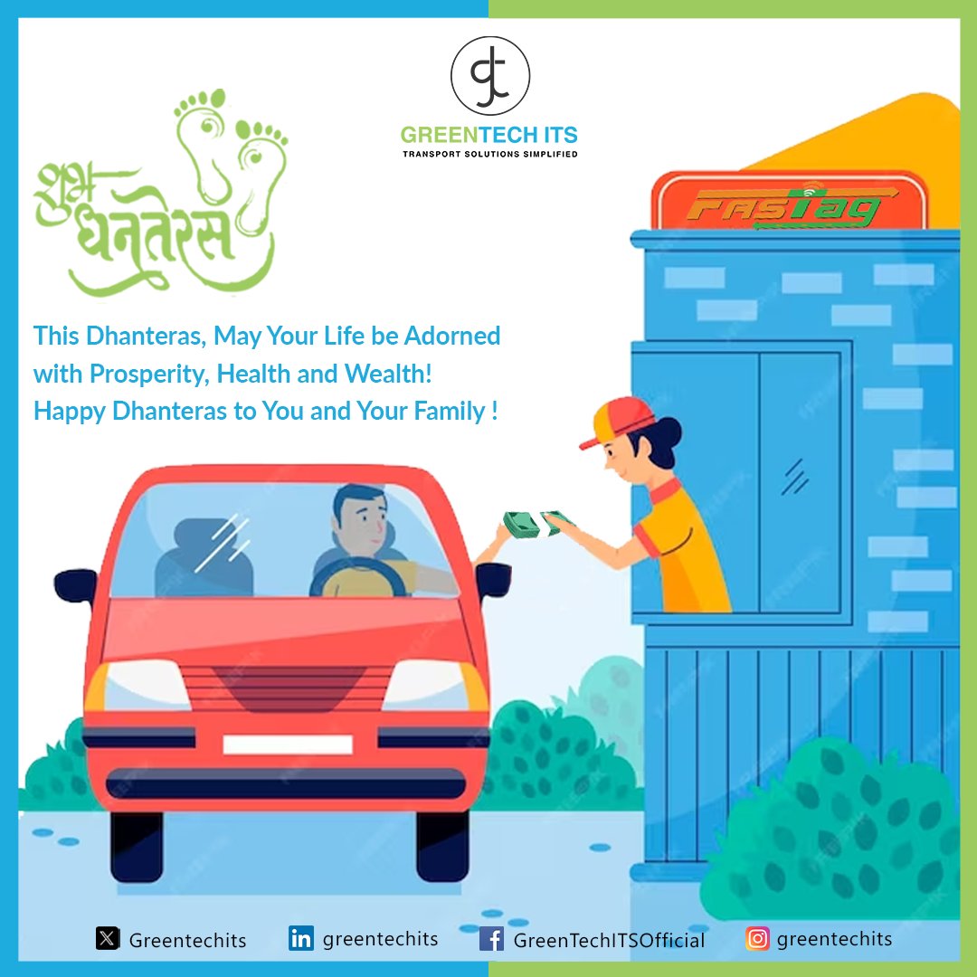 GreentechIts's tweet photo. This Dhanteras, May Your Life be Adorned with Prosperity, Health &amp; Wealth

Happy Dhanteras to You and your Family!

#happydhanteras #Dhanteras #dhanteras2023
#intelligenttransportationsystem #greentechits #transportationsolution https://t.co/qwNXlX9Lr7