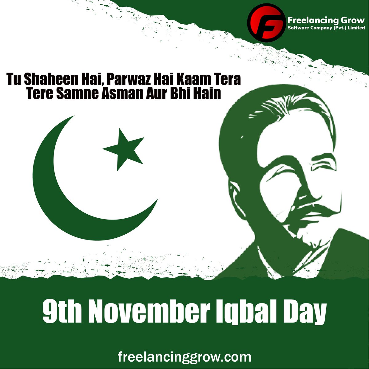 FreelancingGrow's tweet photo. 📖 Allama Iqbal's poetry transcends time, reminding us of the power of self-belief, unity, and the pursuit of a better future. On this #IqbalDay #AllamaIqbal #PhilosopherPoet #Legacy #SelfBelief #Inspiration #9november https://t.co/Lwn5W5WCgE