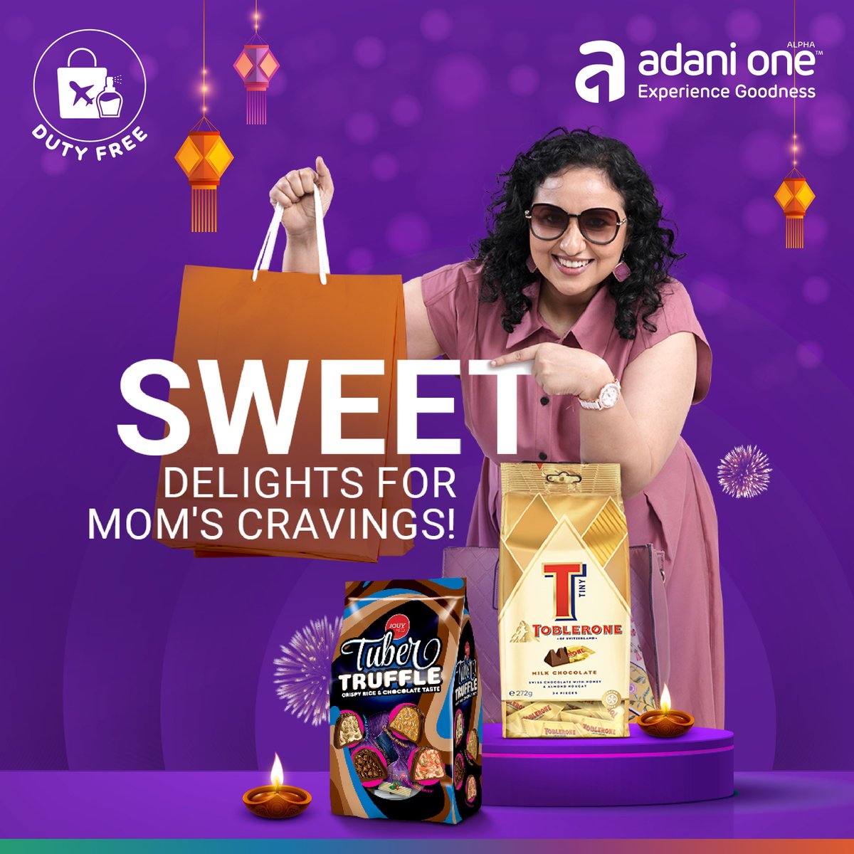 Adani_One's tweet photo. From the tiniest tots to the wisest elders, we've got a #Diwaligift for everyone. If you're jet-setting before the festivities, pre-order online at #DutyFree & get extra 10% off. Gift with a global touch this #Diwali! 🎁✈️🌟 https://t.co/19j8WLwcbZ
#AdaniOne #GetExtra https://t.co/inkQnxUJpa