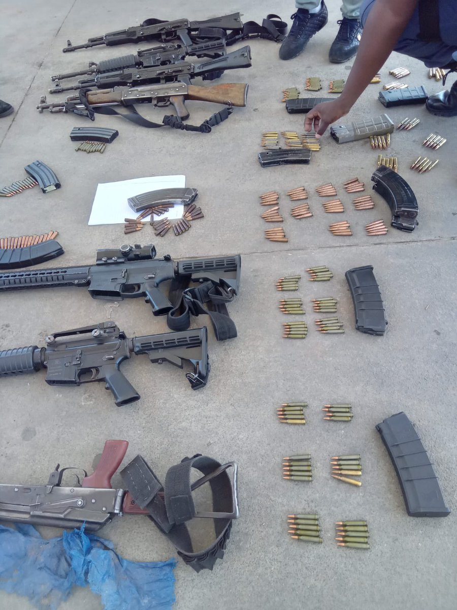 Yusuf Abramjee (@abramjee) on Twitter photo POLICE SEIZE 18 FIREARMS, SCORE OF AMMUNITION AND ARREST 13 SUSPECTS
<a href="/SAPoliceService/">SA Police Service 🇿🇦</a>
On 08 November 2023, the police arrested 13 suspects and seized 18 firearms with ammunition at Kagiso following a shootout between two alleged security companies.
It is reported that, the POLICE SEIZE 18 FIREARMS, SCORE OF AMMUNITION AND ARREST 13 SUSPECTS
<a href="/SAPoliceService/">SA Police Service 🇿🇦</a>
On 08 November 2023, the police arrested 13 suspects and seized 18 firearms with ammunition at Kagiso following a shootout between two alleged security companies.
It is reported that, the
