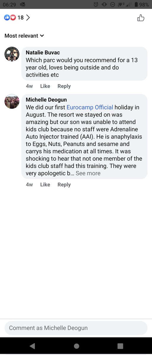 beyond_bumps's tweet photo. @Eurocamp_UK @AllergyUK1 @BBCNews @GMB @itvnews I've had no response....please see screenshot below. Please DM me instead!! https://t.co/DDJXLsaxzD
