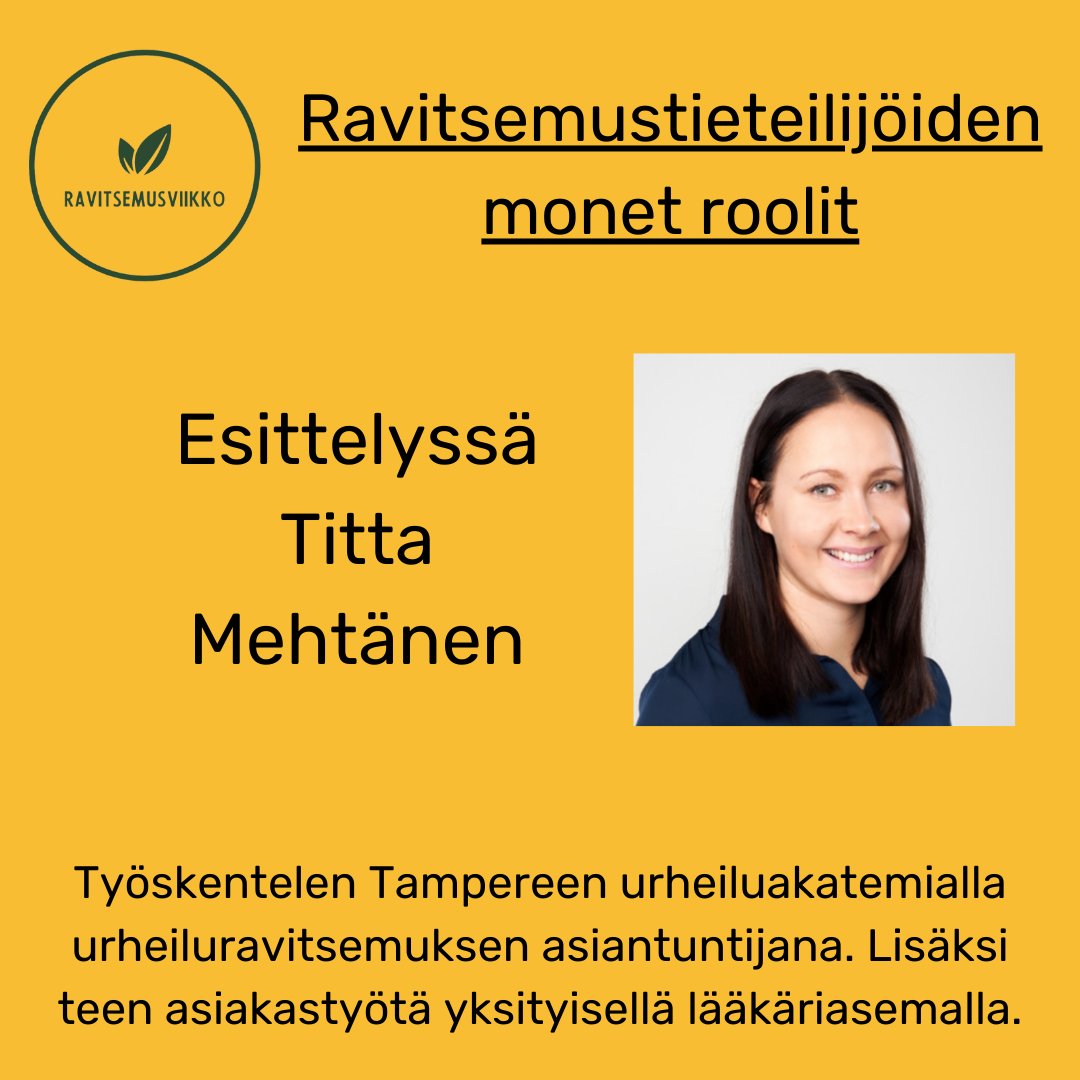 ravitsemus's tweet photo. Ravitsemustieteilijöitä  toimii monilla eri sektoreilla: asiakas- ja potilastyössä, tutkimus- ja  kehitystyössä, kuntoutuksen parissa, ruokateollisuudessa,  potilasjärjestöissä ja muissa 3. sektorin toimissa jne. #ravitsemus #ravitsemusviikko #ravitsemustieteilijä https://t.co/jm6IRoV0op