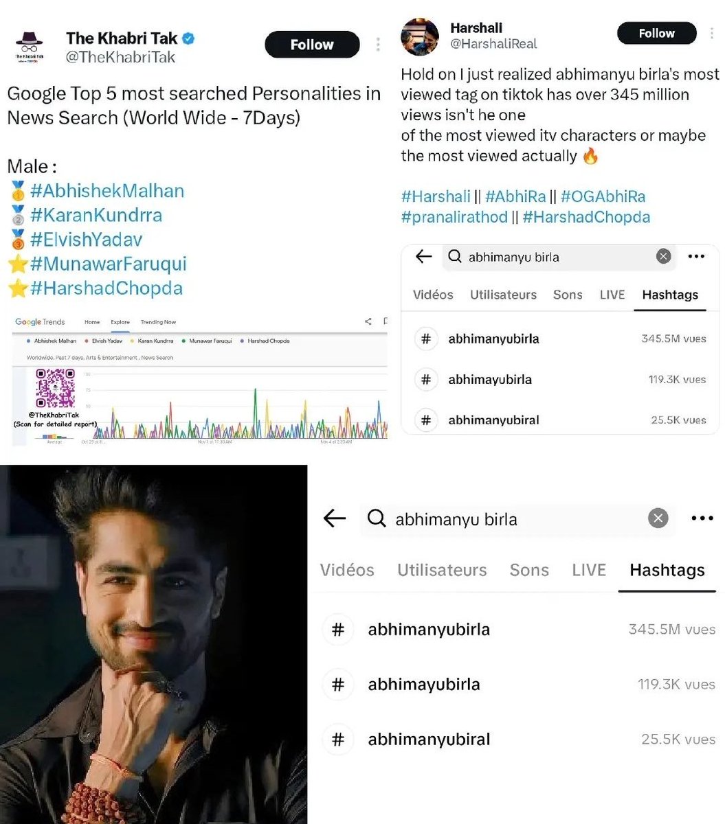 BepannaahNo1Fan's tweet photo. Hoping to see #HarshadChopda win both Jury and Popular award for #BestActor for his beautiful portrayal of Dr #AbhimanyuBirla at #ITA2023 #ITAAwards2023 ... Also his solo performance 😎 @TheITA_Official @anuranjan1010 https://t.co/My9j5jvT47