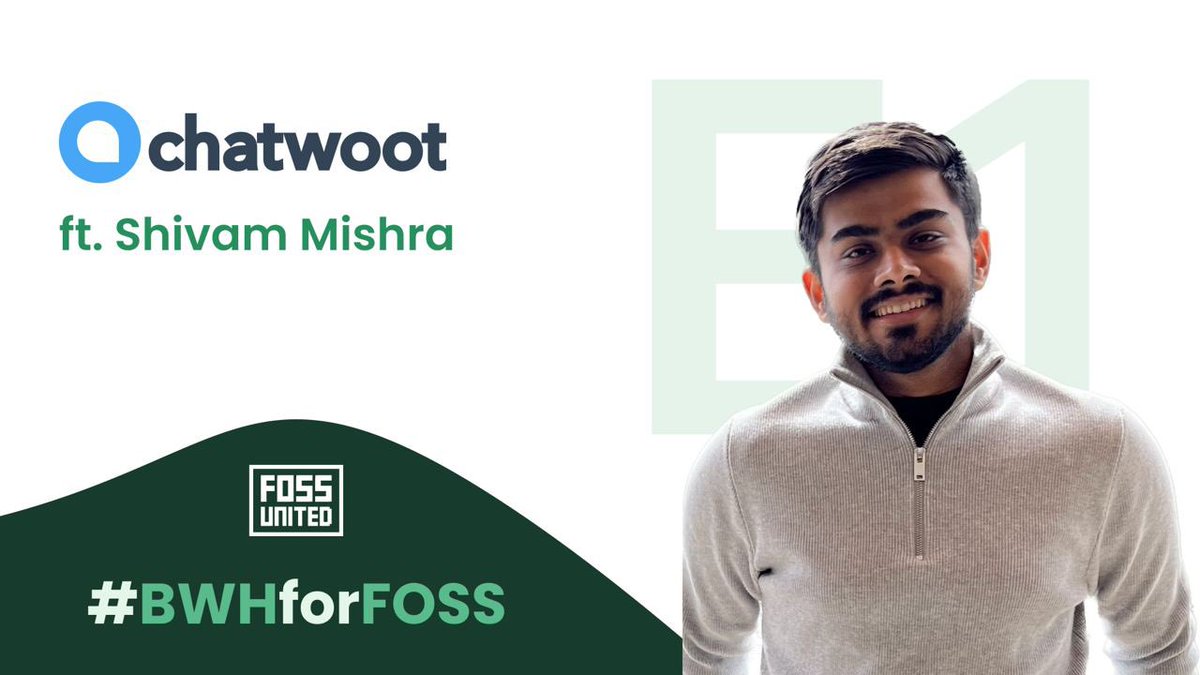 NagariaHussain's tweet photo. Announcing the very first episode of #BWHforFOSS livestream series, in association with FOSS United ππ!!
I will be joined by @Scmmishra from @chatwootapp, where he will showcase Chatwoot App and also build a new feature live! π€©
Catch it live this Saturday 6PM IST: https://t.co/HUID3IPsEV