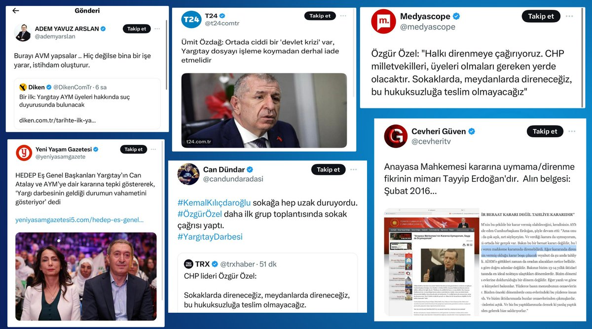 AkOfisTR's tweet photo. Var mı meseleyi anlamayan!
FETÖ ve PKK'ya TBMM yolu açmaya çalışan Anayasa Mahkemesi’ne tepkiler çığ gibi büyürken,derincisinden, Fetöcüsüne,PKK’lısından fondaşcısına AYM’ye destek geldi
AYM yeniden yapılandırılmalı
Recep Tayyip Erdoğan
Devlet Bahçeli
#bist100 #borsa #dwprem https://t.co/RatRElMOq7