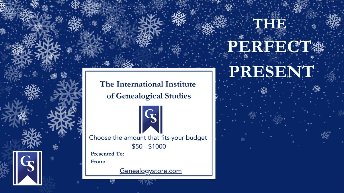 FP2Heritage's tweet photo. Gift certificates available at the International Institute of Genealogical Studies towards #Genealogy Courses. #CanadianRecords #familyhistory #genealogist #genealogy #genealogicaleducation #giftcards #Heritage #historian #IIGS #PLCGS @GeneaStudies 
https://t.co/roVi67Kbiy https://t.co/T592oGIdKc