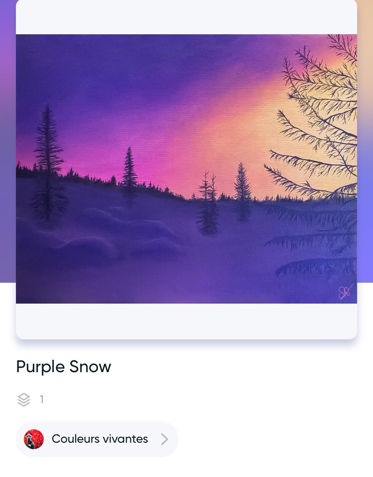 MrGilou's tweet photo. @Birds_loopring @Skunkyroadd My favorite piece is purple snow because it reminds me when I was a snowboarder. https://t.co/MsTcDz3QLJ