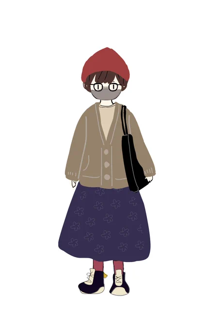 きのこっぽい頭の先がツンとした帽子 絵では可愛いと思うけど実際被ってみないとこれはわからん