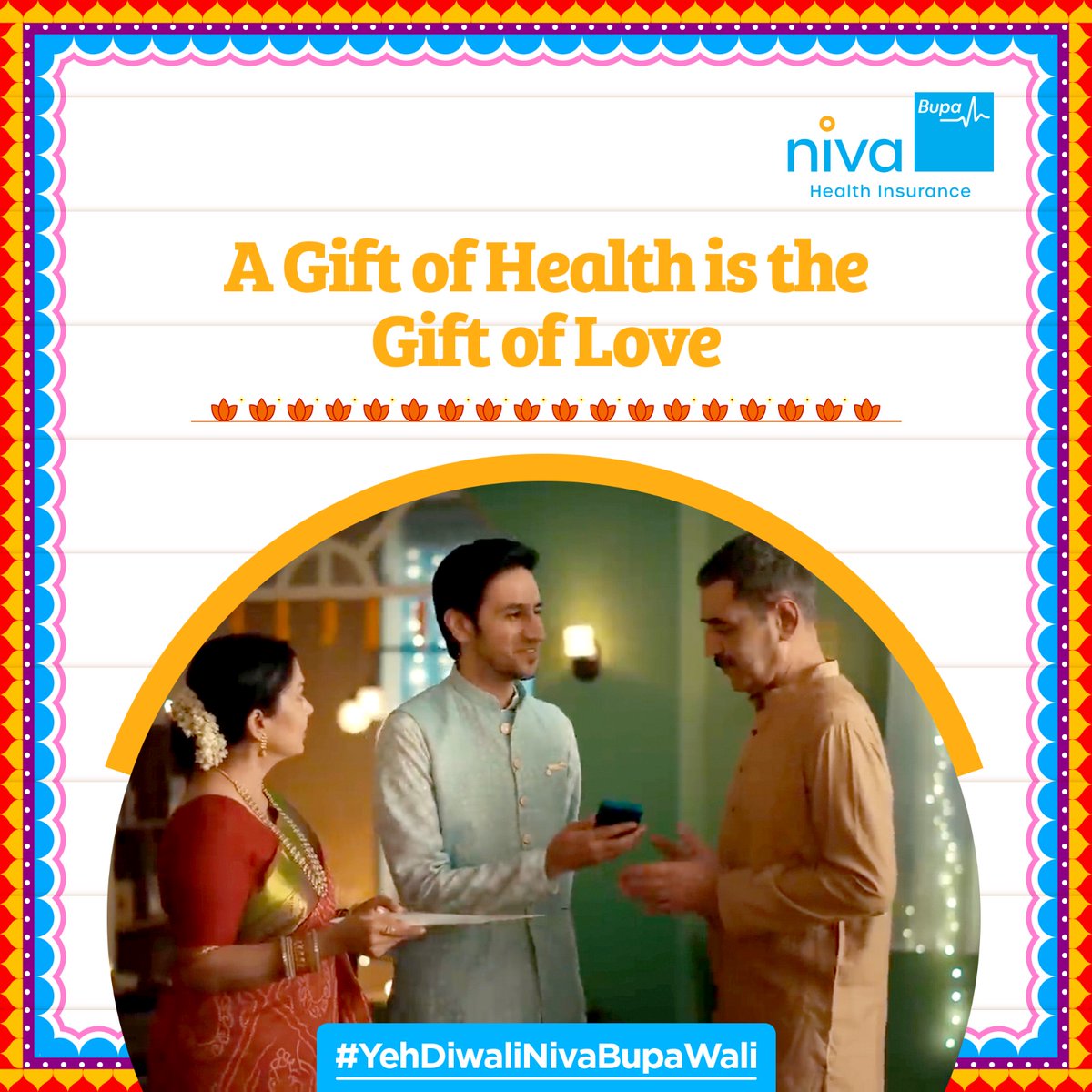 This Diwali, brighten your parents' lives with the invaluable gift of secured health with Niva Bupa Health Insurance. 🎁🤩🫶 #YehDiwaliNivaBupaWali #HappyDiwali #Diwali2023 #NivaBupaHealthInsurance #Topical #trending #festiveseason #gifting #giftingseason #festivaloflights