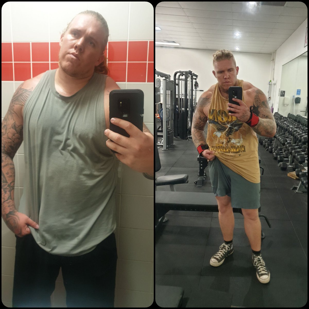 SlashGami's tweet image. 3 years apart!!
130kg then vs 130kg now💯💪🏼
#DOWORKSON