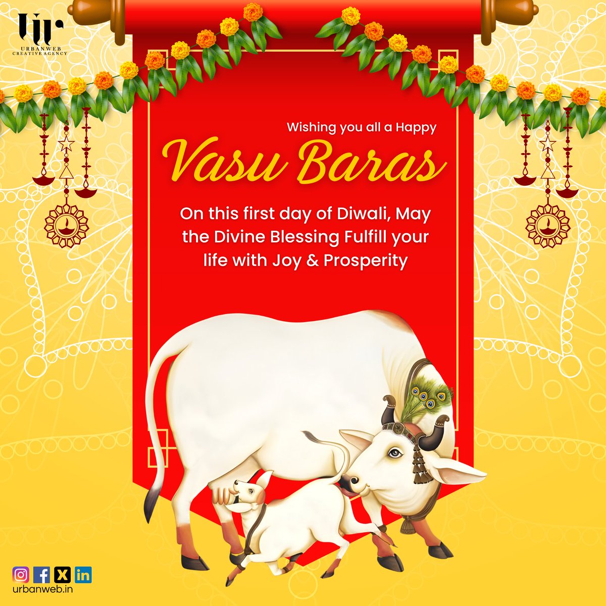 UrbanWeb_'s tweet photo. Urbanweb Creative Agency Wishing You Happy Vasu Baras ❤️✨️
.
.
.
.
.
#explore #explorepage #graphicsdesign #graphics #illustration #socialmediamarketing #festival #urbanwebcreativeagency #urbanweb #diwali #festival #poster #posterdesign https://t.co/lQjCHZ1fK8