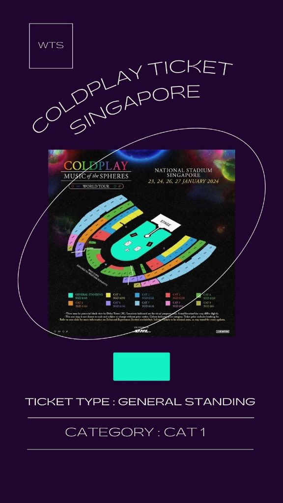 dickyherdii's tweet photo. #WTS 1 Ticket Coldplay in Singapore
Tanggal 30 Januari 2024
General Standing - Cat 1

Normal Price (Negotiable)
Keterangan terlampir ya!
Alasan dijual: tidak jadi berangkat 🥲🙏🏻

DM yak! https://t.co/arCej5CIgT