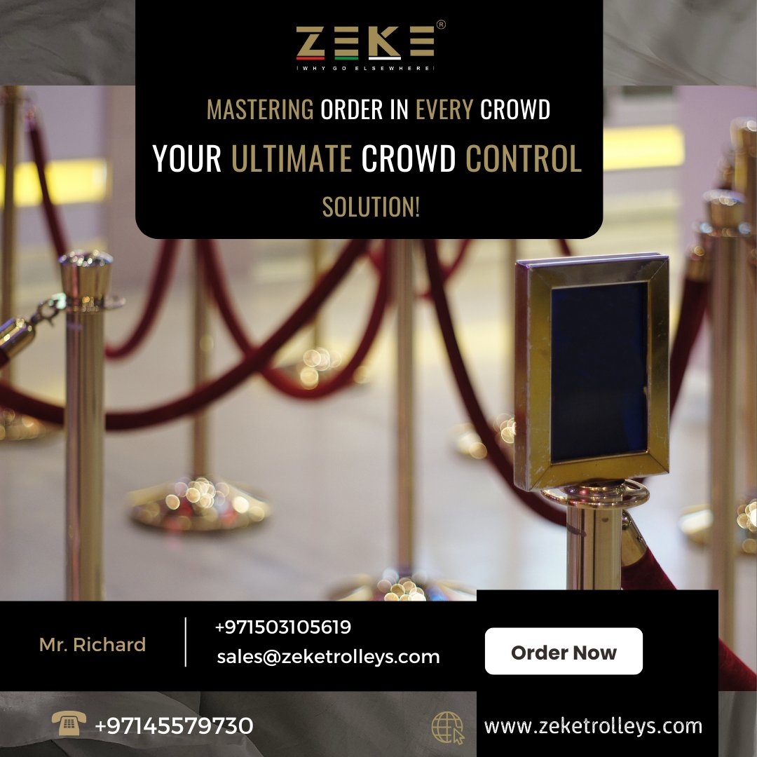 ZekeTrolley's tweet photo. Using your perfect crowd management system, you can maintain order in any crowd! Make sure everything runs smoothly and safely, including public areas and events.

🌐 https://t.co/AdhEqBjPzB

#zeketrolleys #crowdcontrol #eventsafety #safespaces #crowdsolution #efficientcontrol https://t.co/N55tJxbOtr