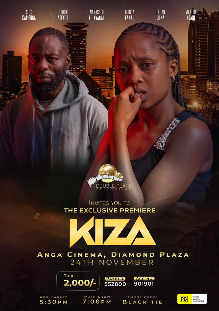DoublePearlFilm's tweet photo. Wondering where to get your tickets?Grab your tickets for Nairobi Red Carpet Premiere
Paybill 552800
Acc no. 901901 #Kizafilm #ShambaLaMawe #ComingSoon https://t.co/Sk1ePxnfqB