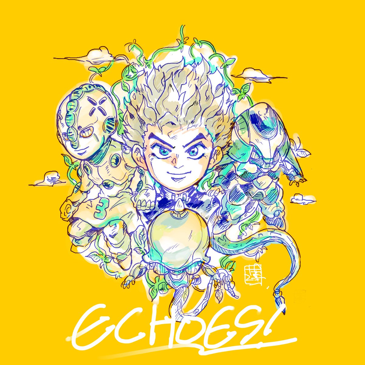 広瀬康一 「康一くんできた〜」|薄力粉　AHC38のイラスト