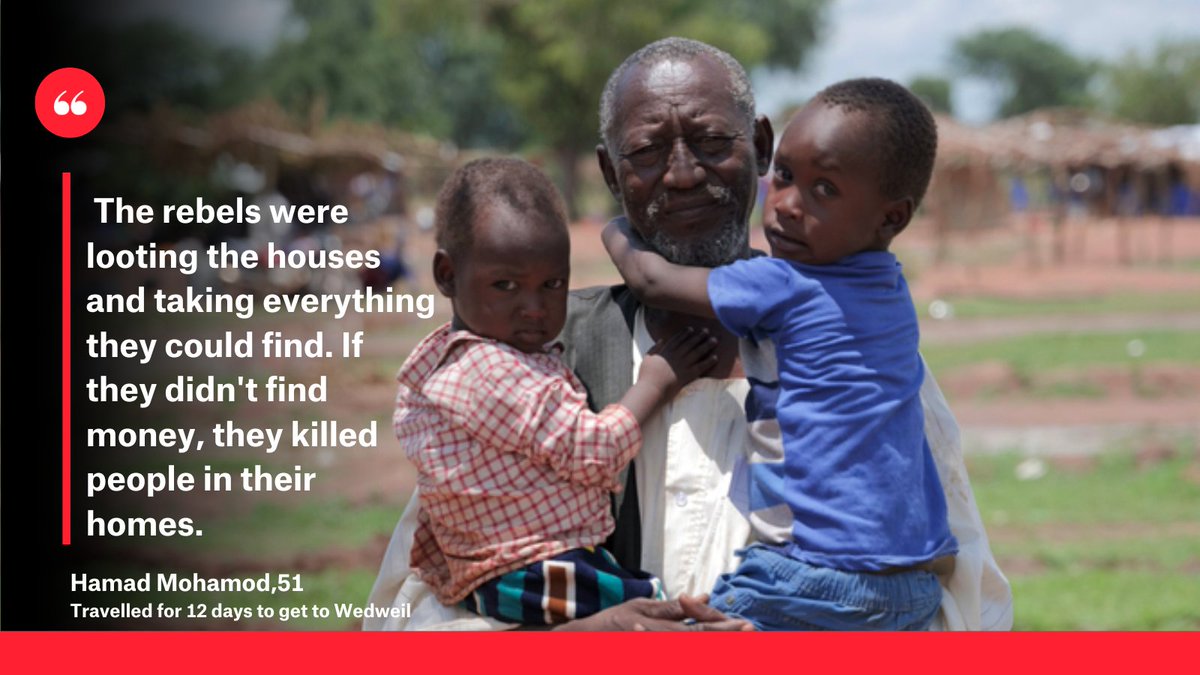 Hamad Mohamod, 51 years old from Nyala in South Darfur, is at Wedweil with his children. His wife recently passed away, and his son just tested positive for malaria. They travelled for twelve days to get to Wedweil and arrived on June 28. Read more: bit.ly/3FEgDM7