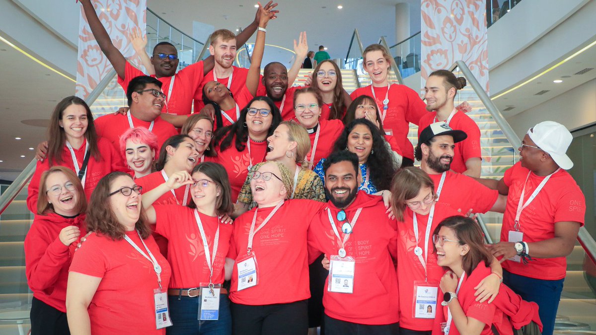 lutheranworld's tweet photo. Throwback Thursday:  It was a gift to see the active vibrant participation of young Lutherans at the Thirteenth #LWFAssembly as delegates, stewards and young reformers.

Did you or someone you know participate in the surprise march at the Assembly? 
#ThrowbackThursday @LWFyouth https://t.co/s0GQVq9Gsd