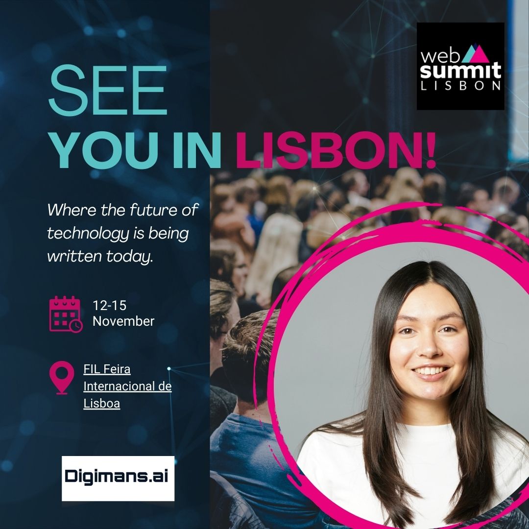 AiDigimans's tweet photo. We're heading to Lisbon! 💫✈️
Web Summit is set to unite over 70,000 innovators, all threading together the fabric of tech's future.📍 Meet @Kseniya, our brilliant colleague! She's ready to dive into all our latest breakthroughs with you. 🌟
👀 Spot us? Say hi! #WEBSUMMIT2023 https://t.co/TXioFSvJA4