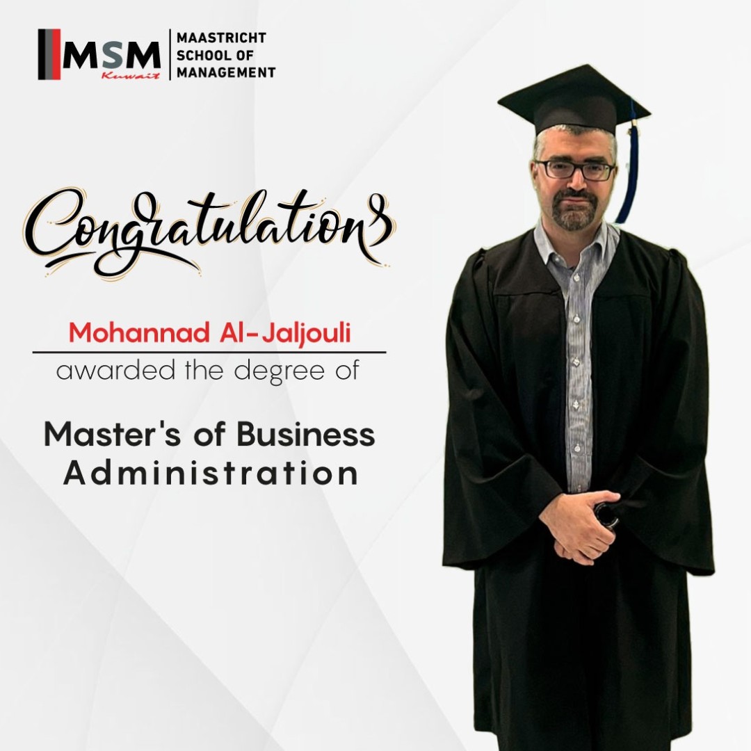 Kuwait_mcm's tweet photo. Congrats to Mohannad Al-Jaljouli
Intake 11 upon completion of the MBA program !
👏🏽👏🏽

#MBA #mastersdegree #masters #Kuwait https://t.co/8k7VfqptSO