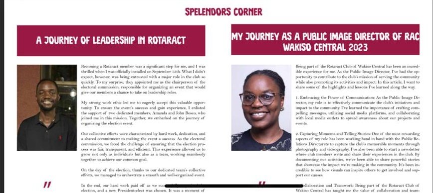 RctWakiso's tweet photo. Our very own🥂, Teze Namulondo and Mugyenyi got a chance to have participated in the month's newsletter. How thrilling!!💃🕺 https://t.co/P5OKbD2tXz
