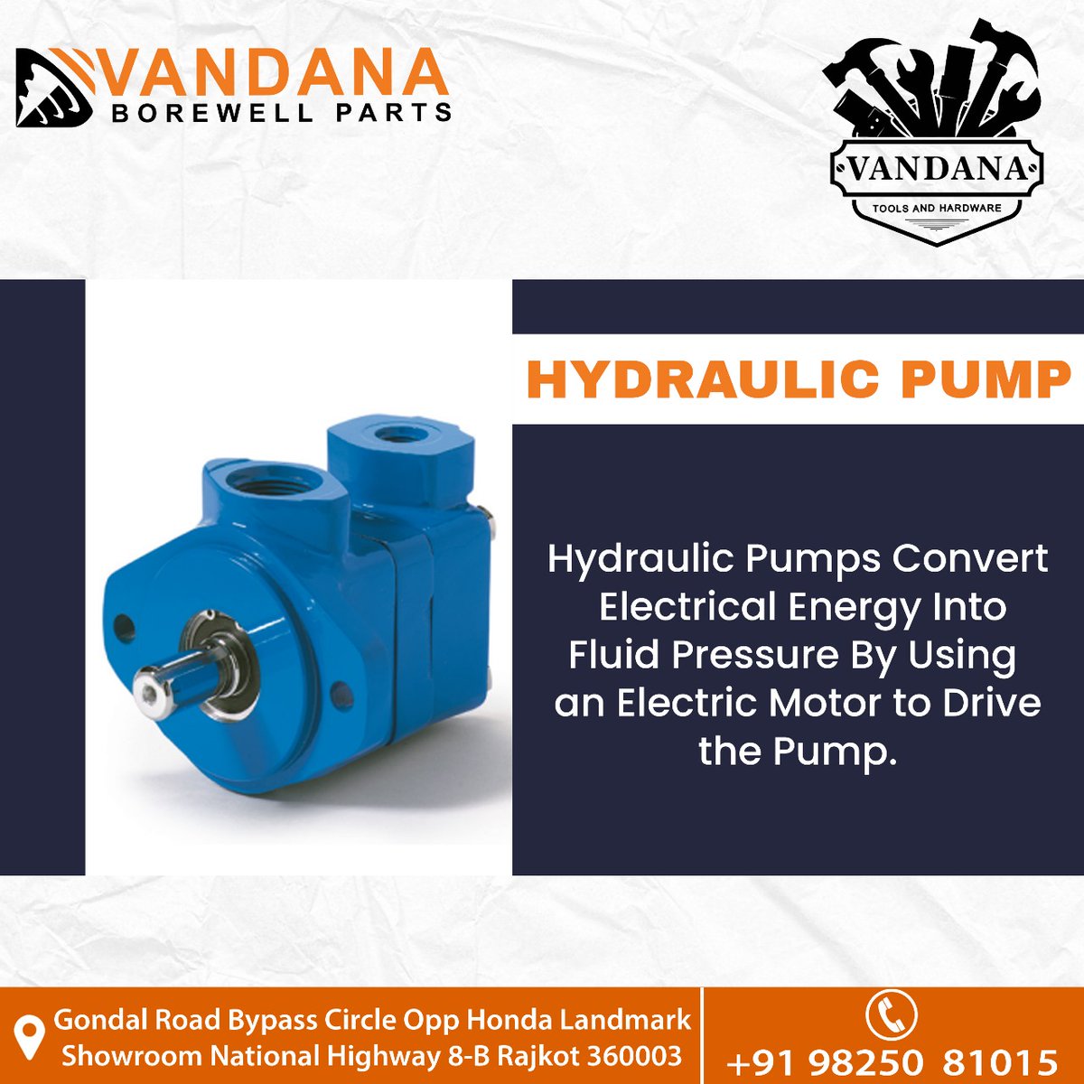 VandanaTools's tweet photo. Hydraulic Pump
.
.
.
 #vandana #tools #tools&amp;hardware #borewellparts #hardware #parts #besttools #rajkot #rajkotgujrat #rajkotinstagram #rajkot_news #rajkot_igers #rajkot_dairies #clamptools #hydraulicmotor #motor https://t.co/JgNuGj1WSq